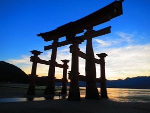 Miyajima gate at sunset