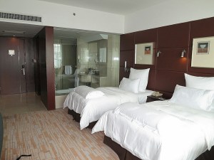 Our awesome free hotel room for 18 hours