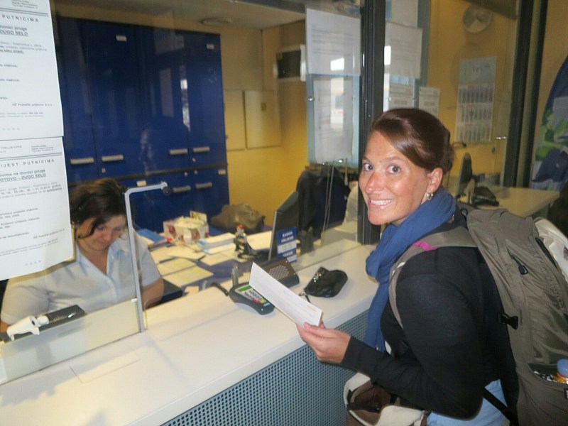 Brooke rocking it at the Croatia Post Office