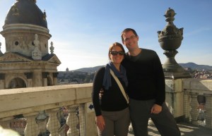 Brooke and Phil On top of Budapest!